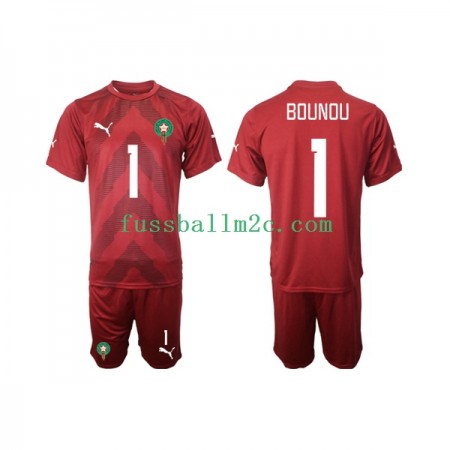 Fußballtrikots Marokko Yassine Bounou 1 Torwart Kinder Heim Trikotsatz 2022 Fußballtrikots Marokko Yassine Bounou 1 Torwart Kinder Heim Trikotsatz 2022